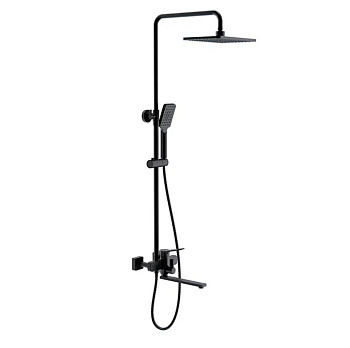 Душевая система со смесителем F2462 черная FRAP 